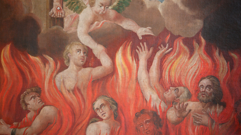 People suffering in hell artwork