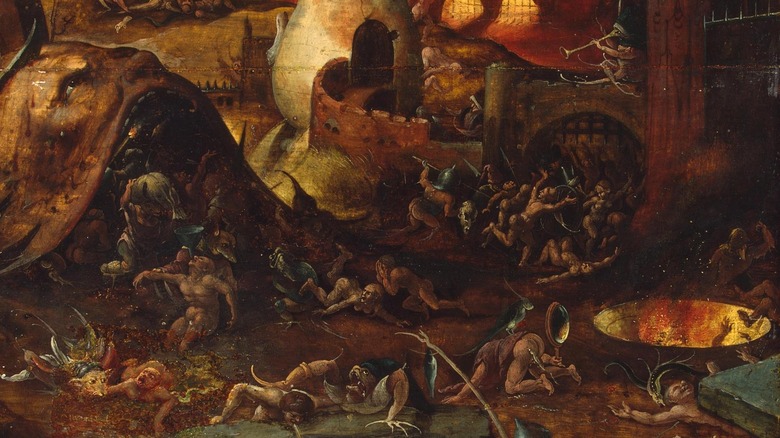 Hieronymus Bosch panoramic hell painting