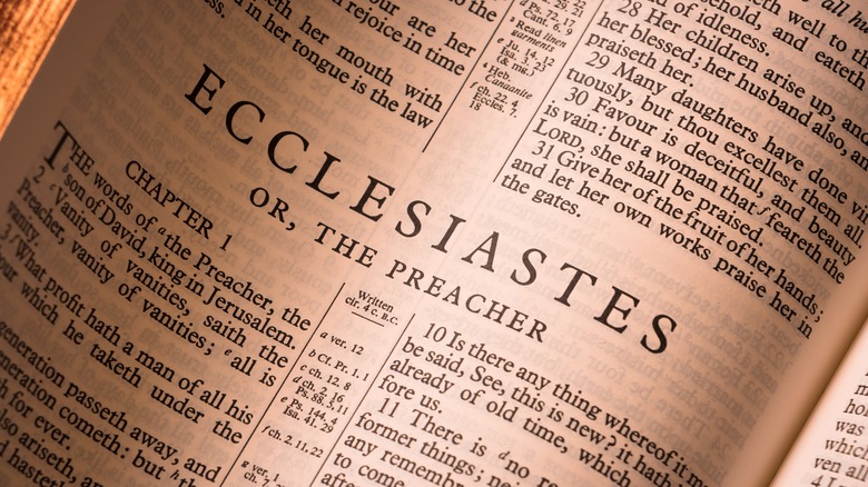 Bible open to Ecclesiastes
