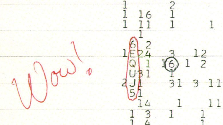 Computer printout of Wow! Signal