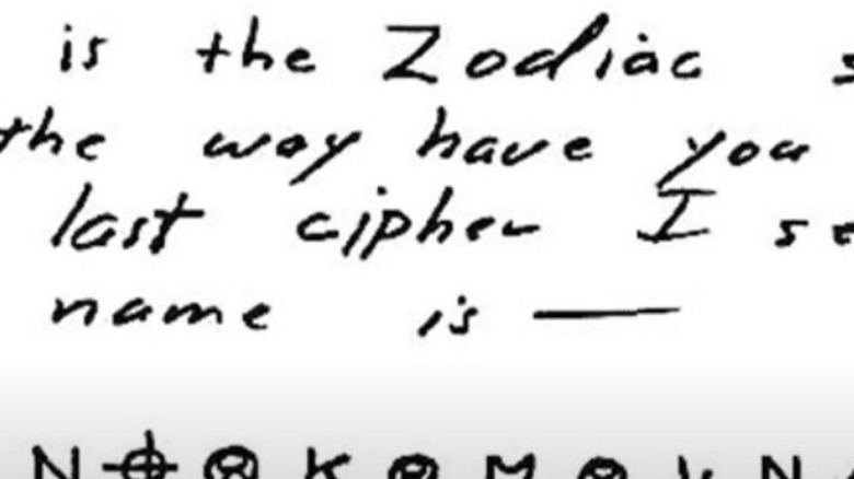 Copy of Zodiac's "My name is..." Letter