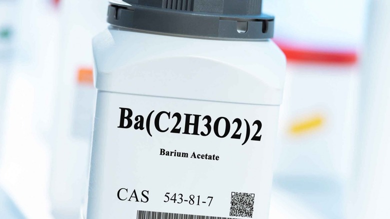 bottle of barium acetate