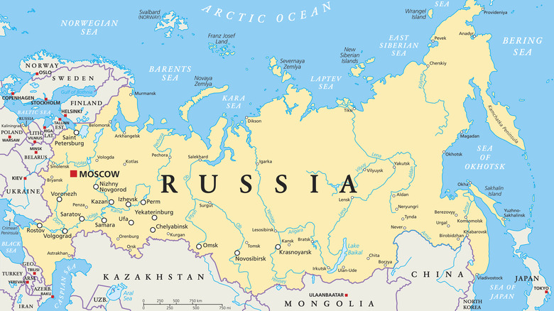 map of russia