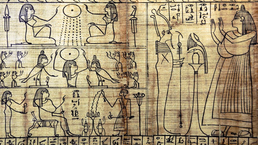 Copy of ancient Egyptian papyrus