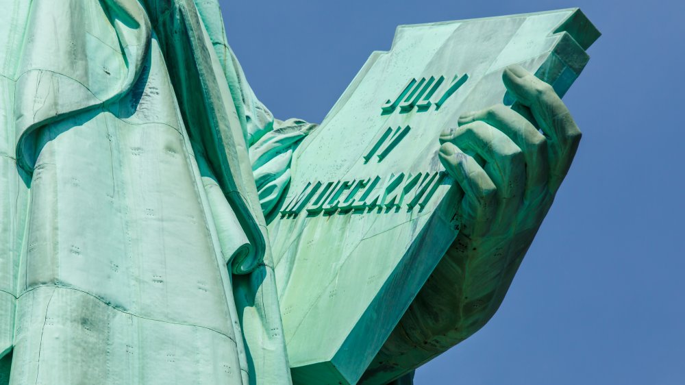 Statue of Liberty's tablet