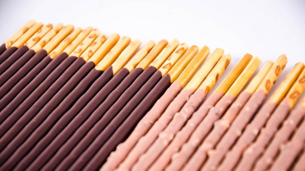 An array of Pocky by the Gilco company, ready to eat