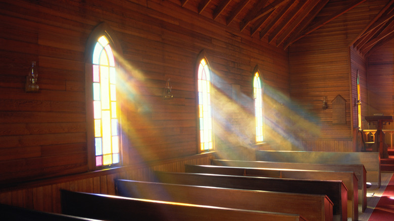 Empty church interior