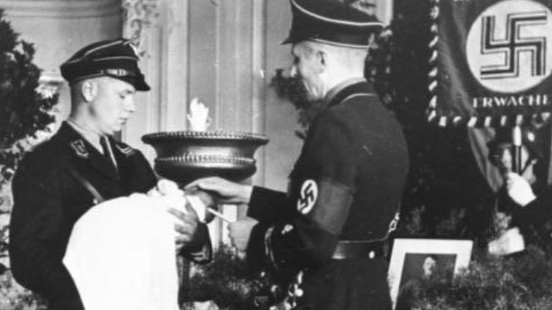 nazi christening of a new baby