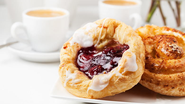 Danish pastries on the table 