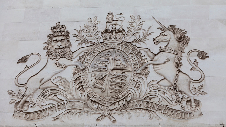 relief of english coat of arms