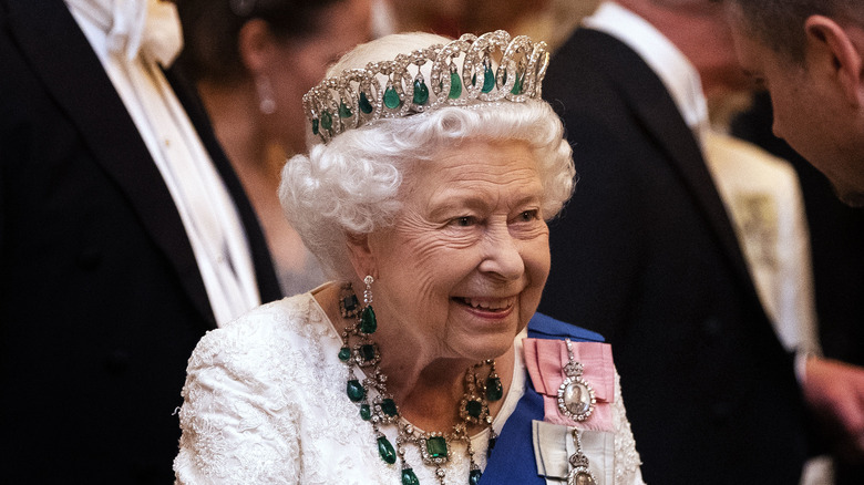 Queen Elizabeth II smiling