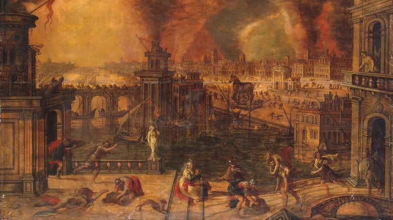 Fire of Troy painting