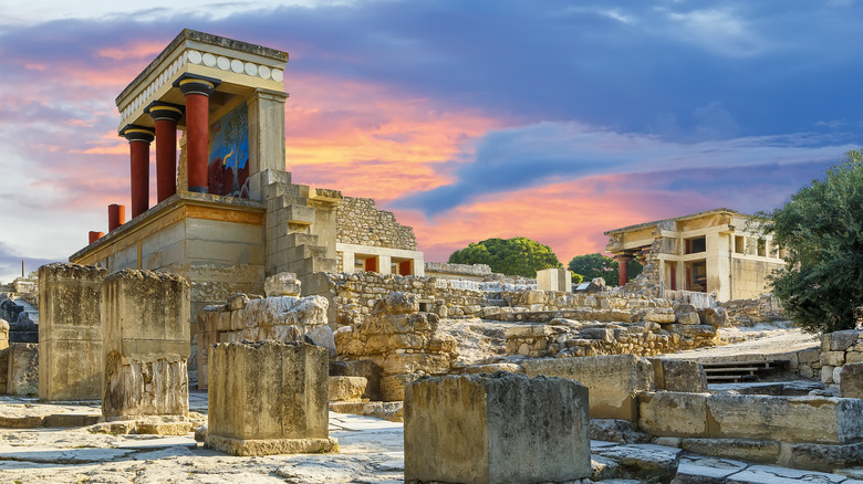 Minoan palace ruins at Knossos