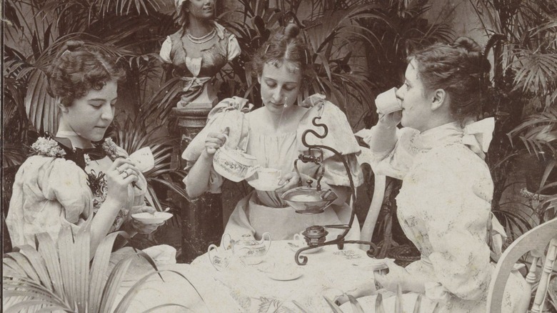 1897 women reading tea leaves