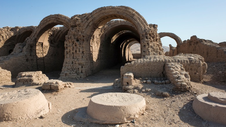 mud brick structures in Luxor, Egypt