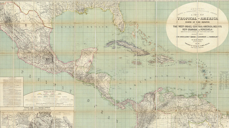 map florida and carribean