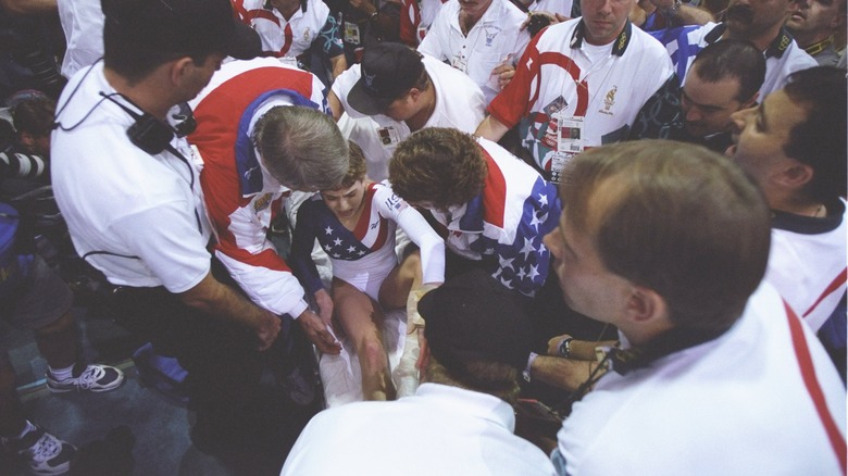 Kerry Strug hurt at Olympics