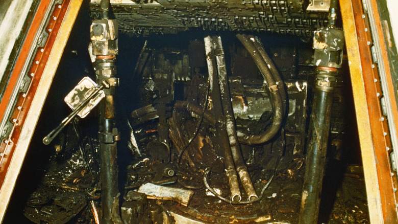 Apollo 1 burned module