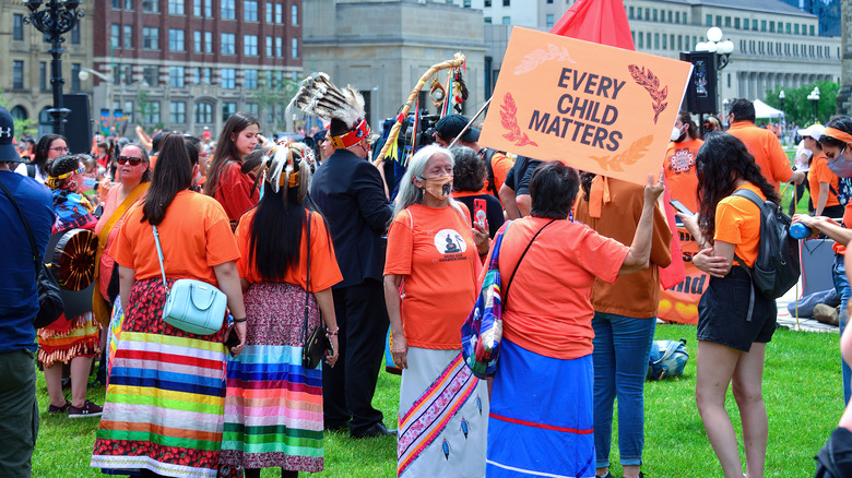 Residential school protest