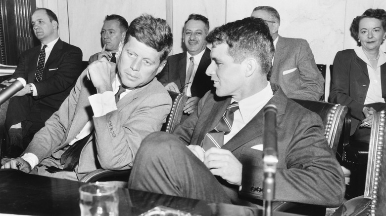 John and Robert Kennedy at committee hearing