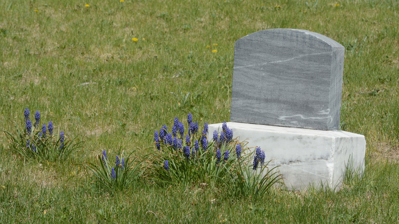 unmarked gravestone