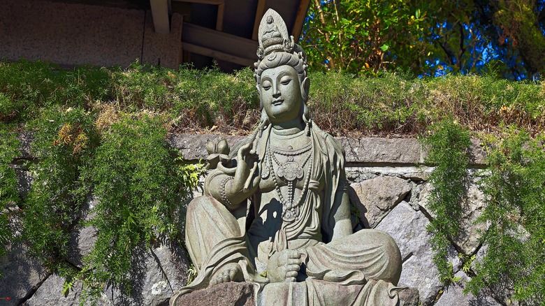 guanyin statue in garden