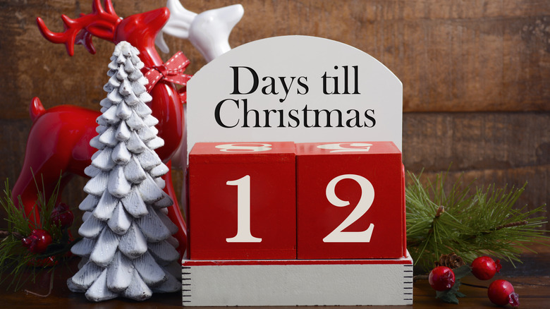 21 days until christmas vintage sign