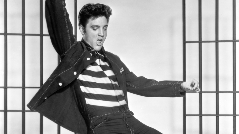 Elvis Presley dancing in Jailhouse Rock movie