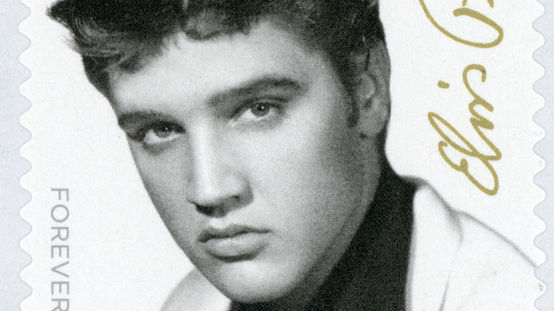 Elvis Presley image on stamp