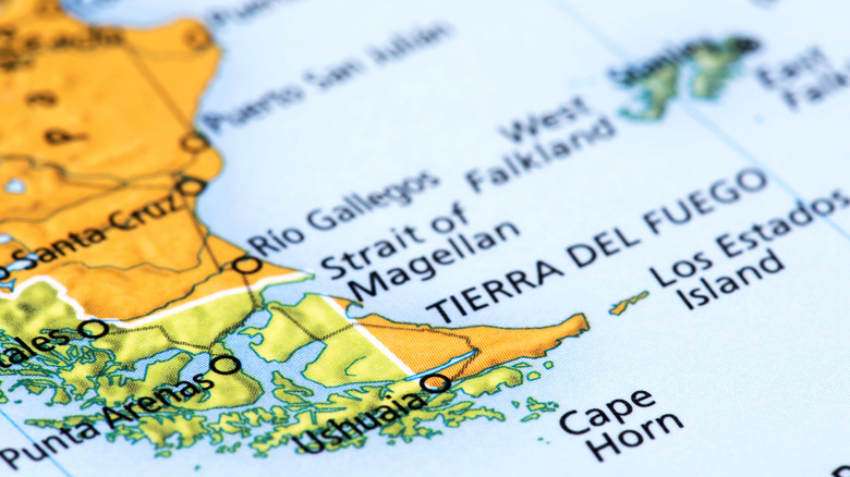 Strait of Magellan map