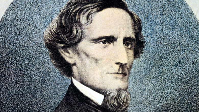 Jefferson Davis close up shot