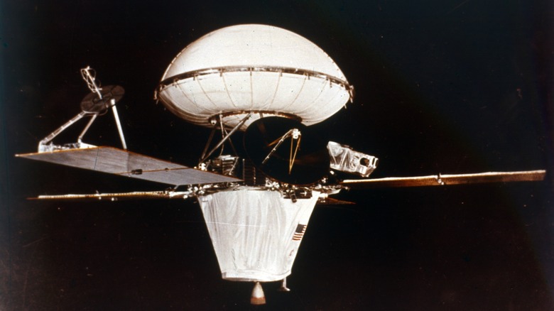 white Viking spacecraft in orbit