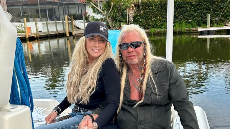 Dog the bounty hunter with wife on boat