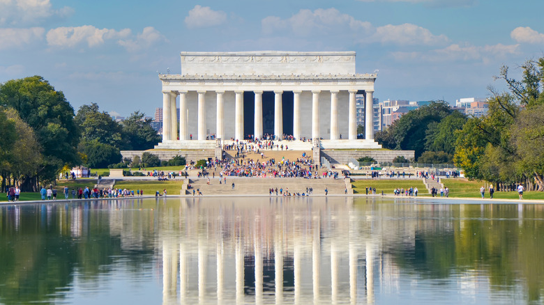 Lincoln Memorial over the water