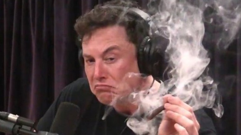 Elon Musk smoking weed