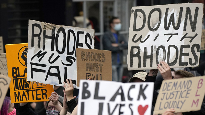 Rhodes Must Fall protesters in Oxford