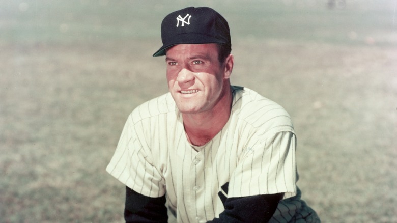 Hank Bauer on-field portrait