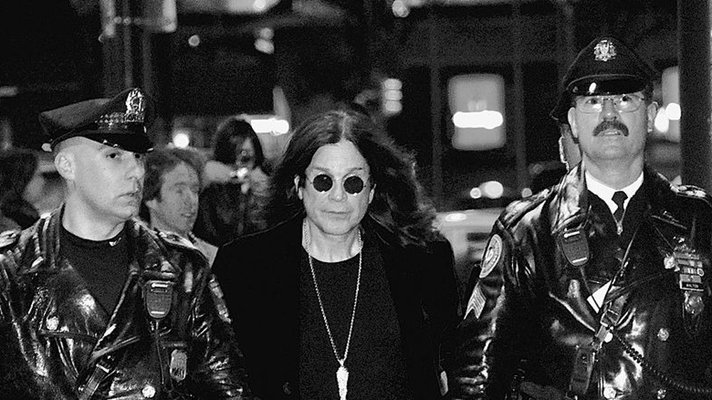 Ozzy Osbourne with police