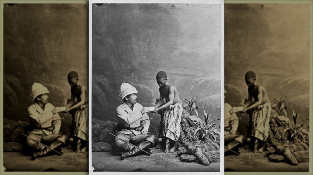 Stanley with a native African servant, possibly Kalulu