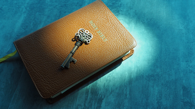 Bible with a key