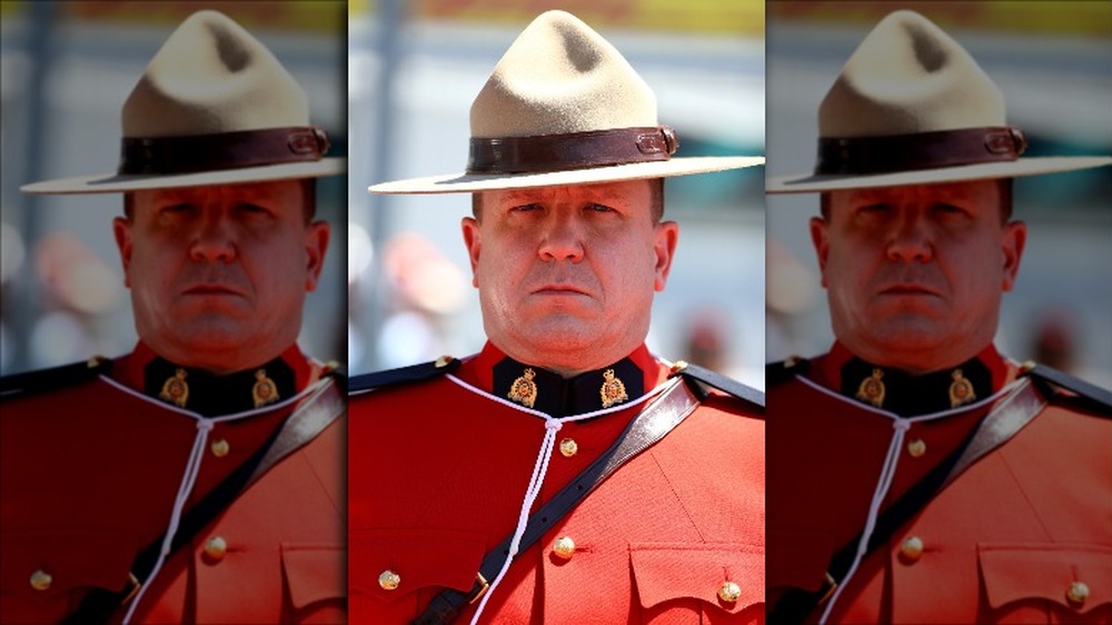 A mountie looks on before the F1 Grand Prix of Canada at Circuit Gilles Villeneuve on June 09, 2019 in Montreal, Canada.
