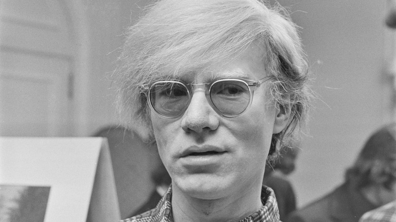 Andy Warhol looking to the side