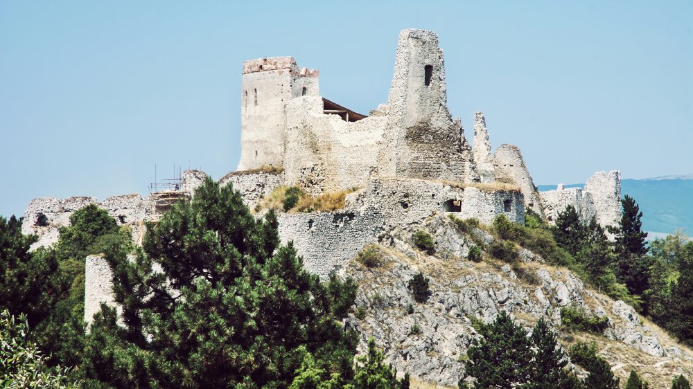 Čachtice Castle , Slovakia. The castle was a residence and later the prison of the Countess Elizabeth Bathory, 