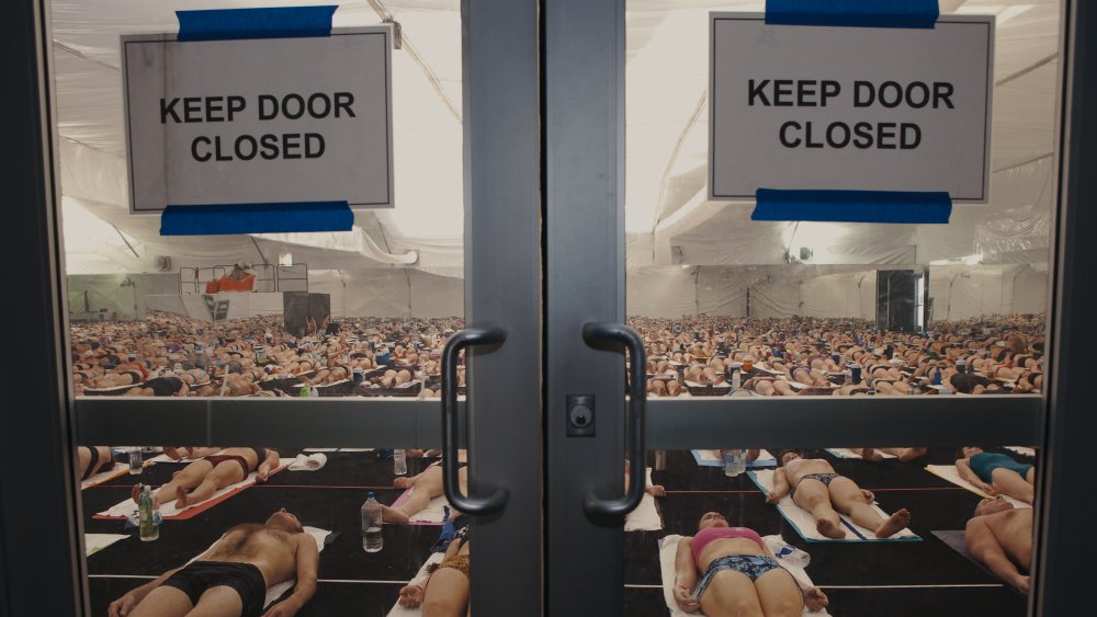 Locked doors at a Bikram teacher training