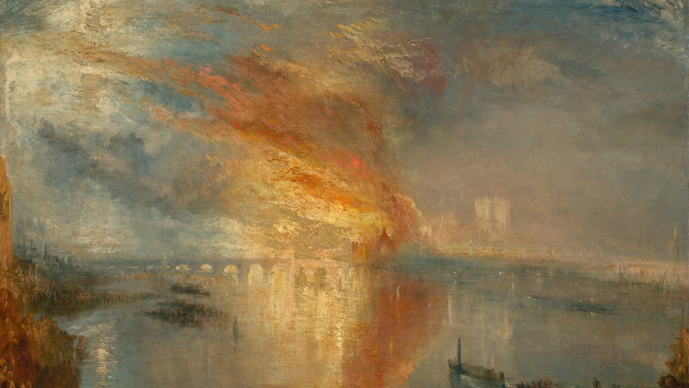 painting of The Burning of the houses of Lords and Commons 