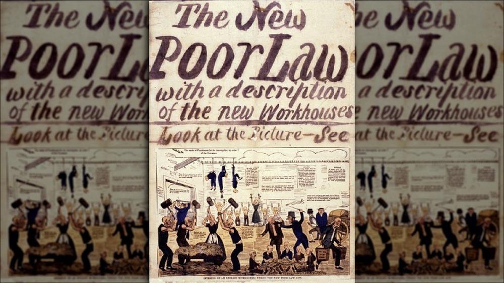 Political cartoon against the 1834 Poor Law