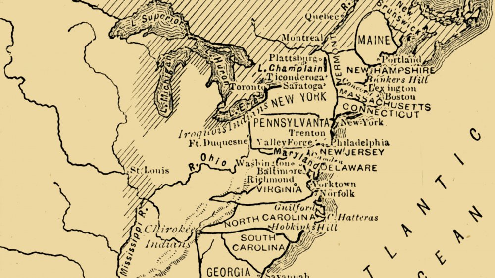 Map of North America, Illustrating the American War of Independence', circa 1785, (1890).