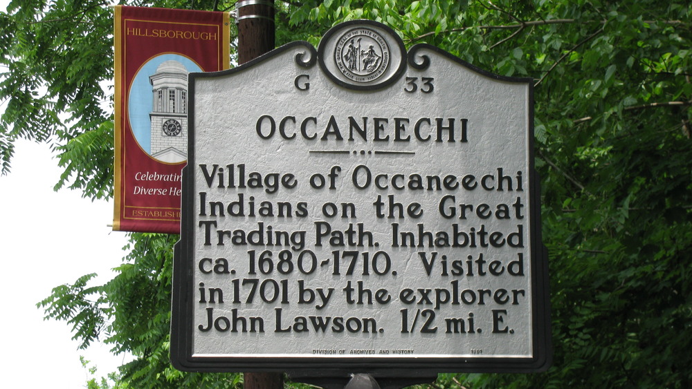 Village of Occaneechi Indians on the Great Trading Path