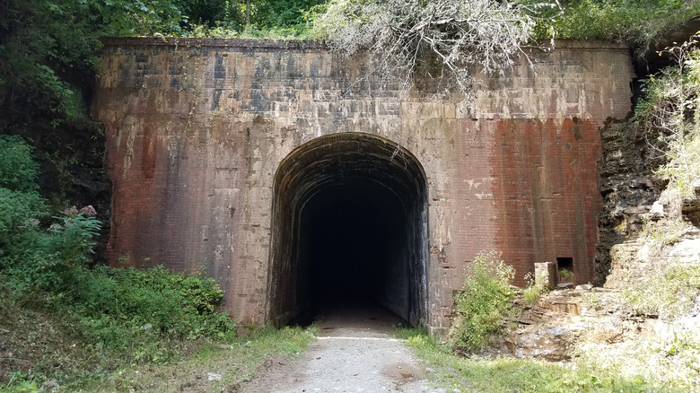 Abandoned train tunnel