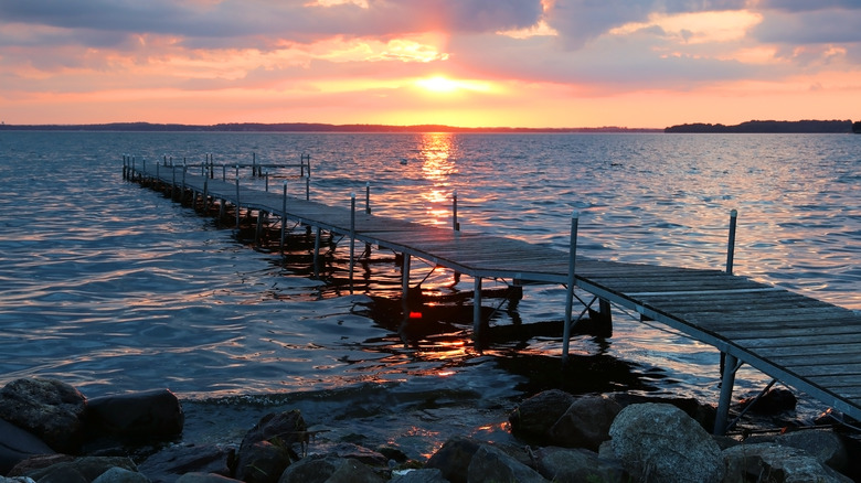 Sun setting over Lake Mendota